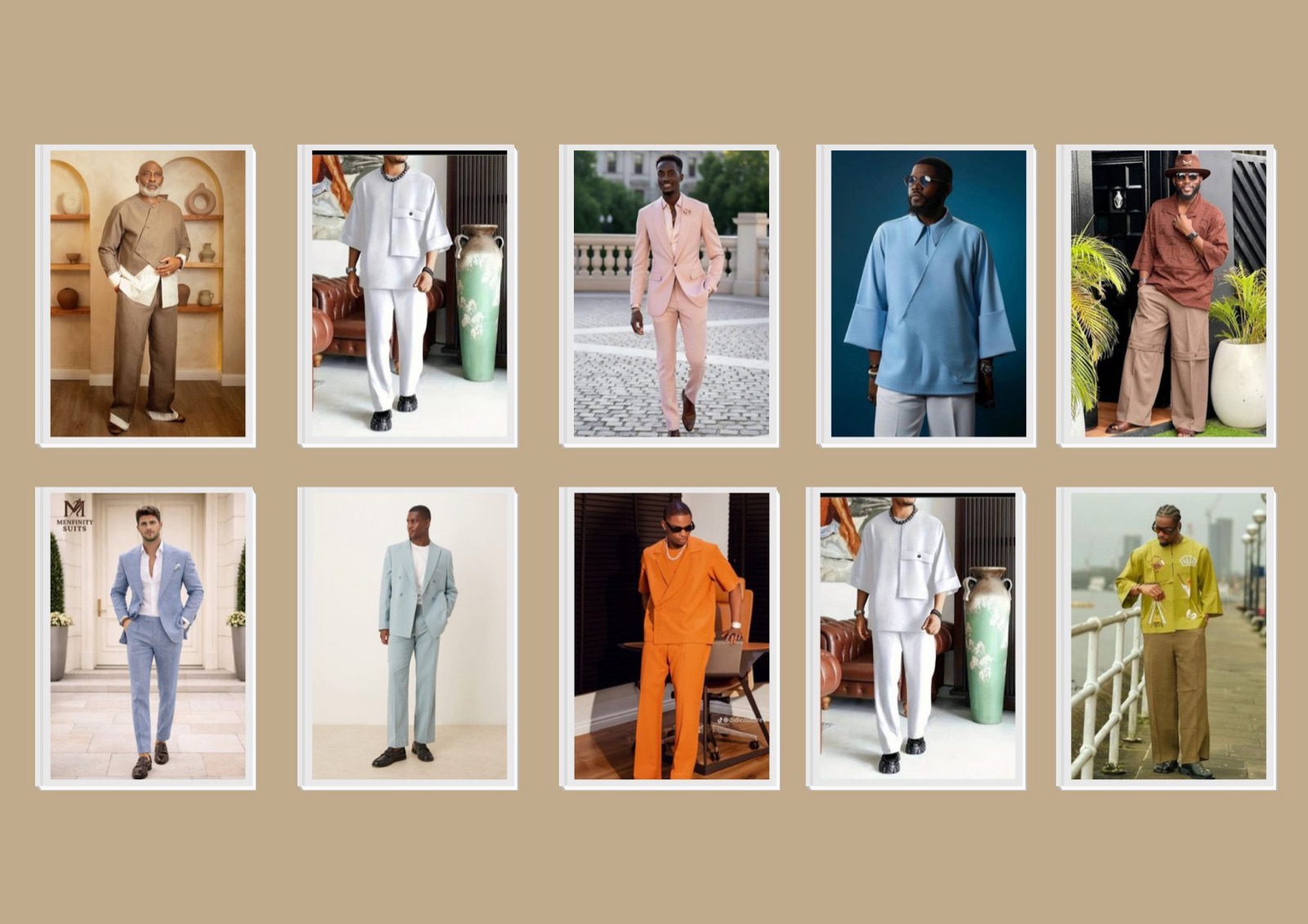 The Golden Arrival · men's mood board